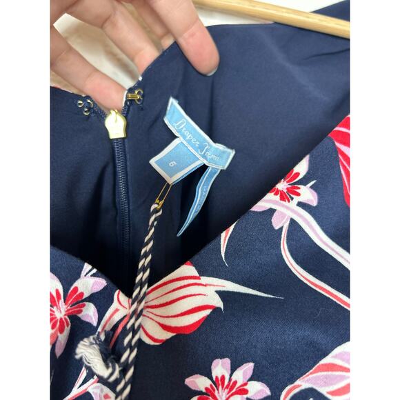 Draper James Knot Shoulder Floral A-Line Dress 6 NWT - Picture 3 of 10